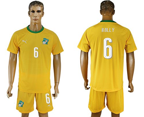 Cote d'lvoire #6 Bolly Home Soccer Country Jersey - Click Image to Close